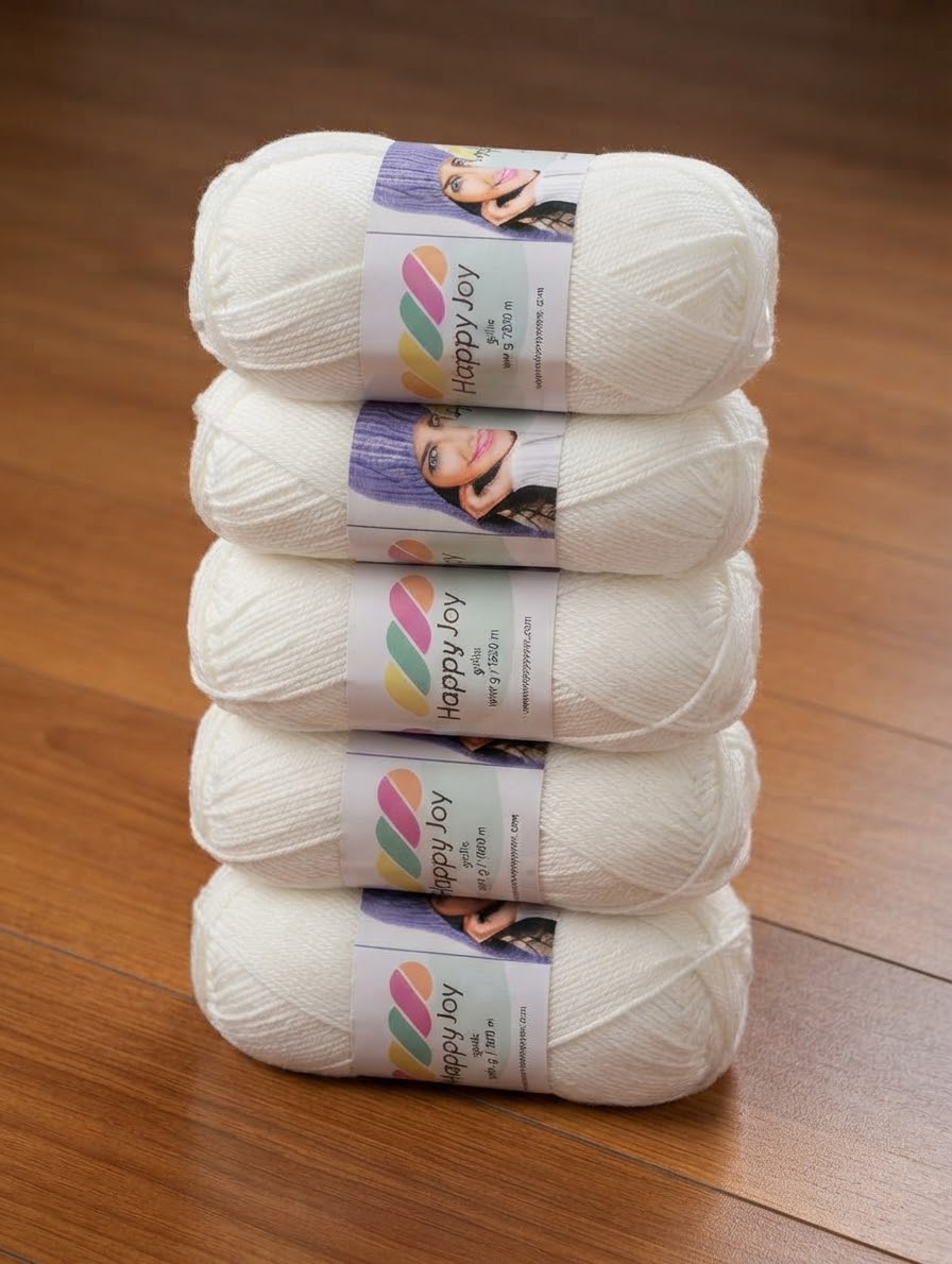 524 gr kırık beyaz örgü ipi kod 227