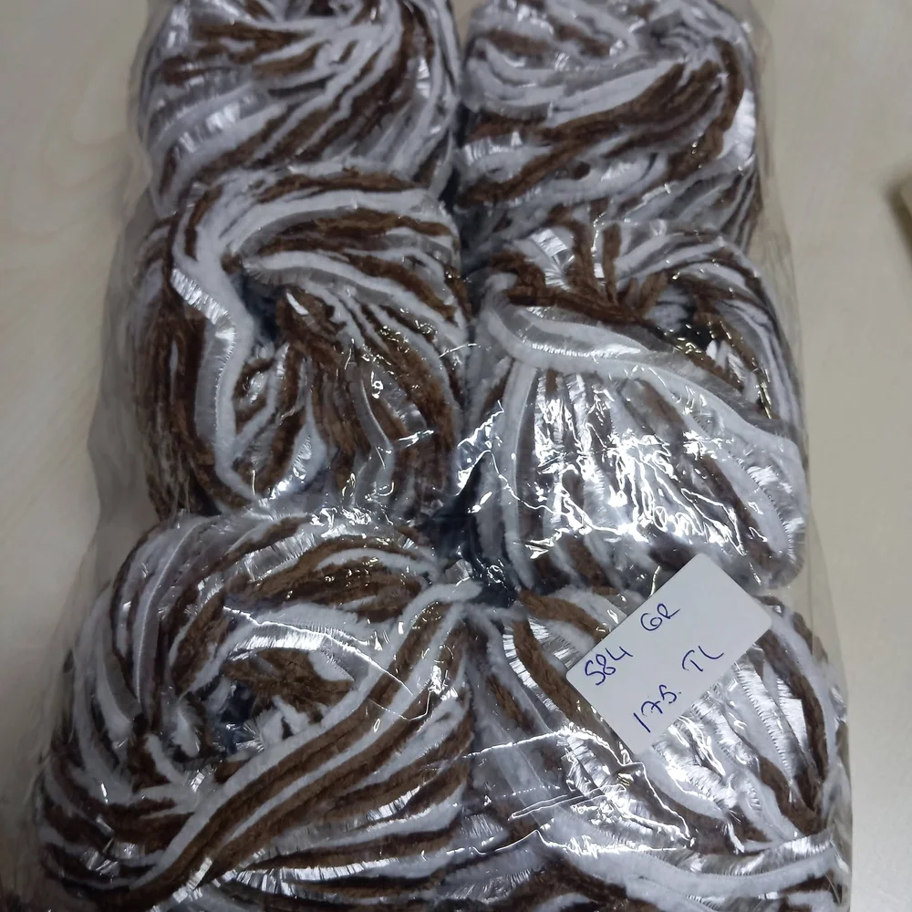 Rozalina Simli Şal İpi 5'li Paket – Kahve